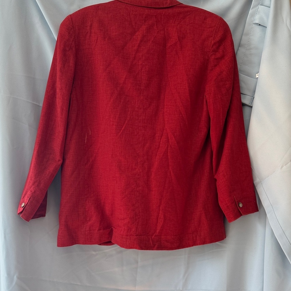 Vintage Linen Orvis Brick Red Blazer size 12 - Picture 5 of 5